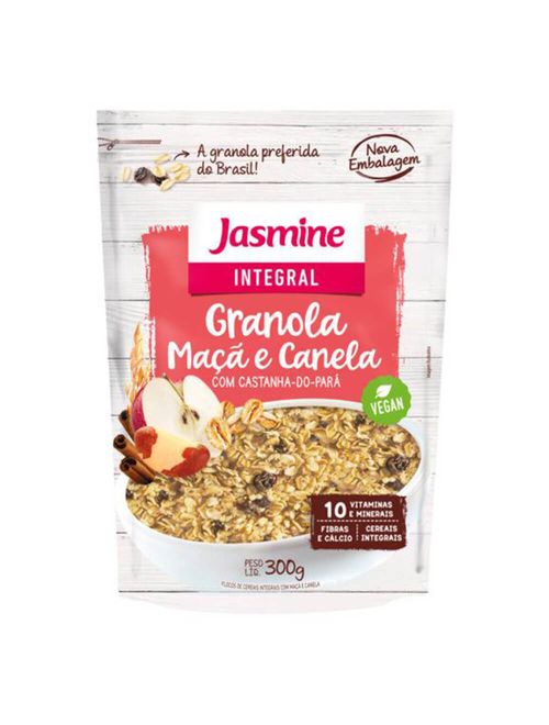 Granola Integral Grain Flakes Maçã e Canela 300g - Jasmine