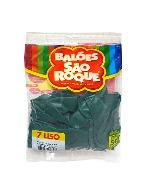 Balão Verde Folha Tamanho 7 c/50 - São Roque