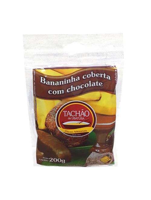 Bananinha Coberta com Chocolate 200g - Tachão de Ubatuba