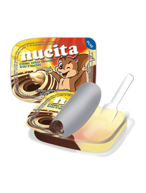 Creme Avelã Chocolate Bicolor 15g c/36 - Nucita