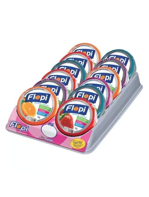 Bala Flopi Diet Sortida Lata 40g c/12 - Florestal