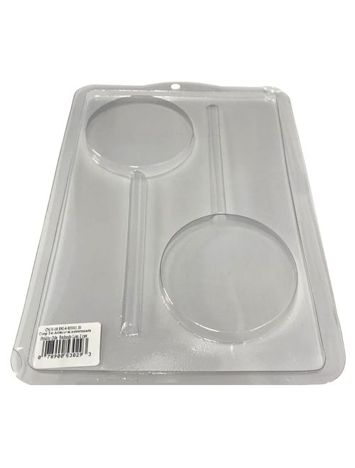 Forma PVC Pirulito Grande Redondo c/2 Cavidades