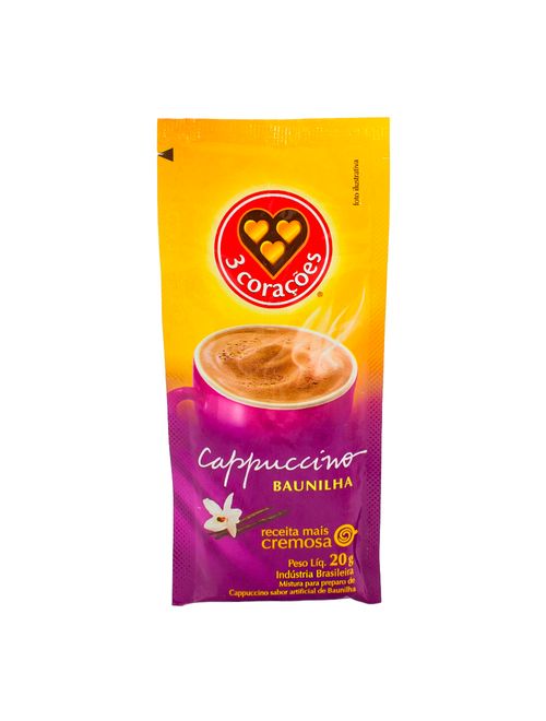 Capuccino Sachê Baunilha 20g c/50 - Três Corações