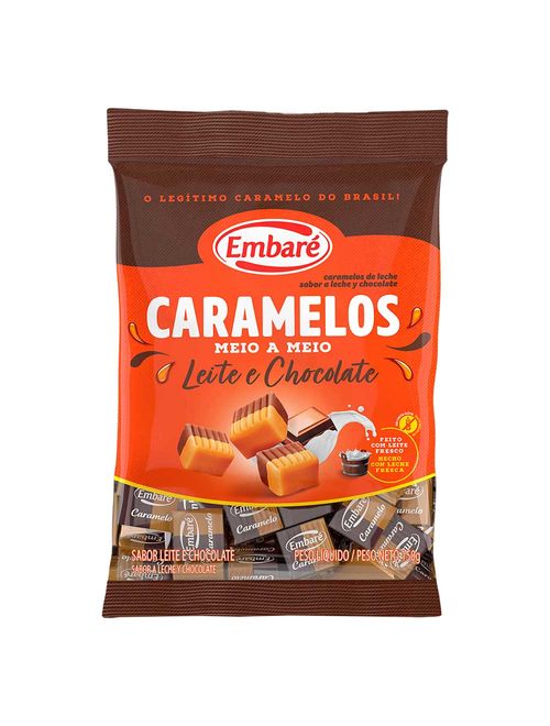 Bala de Caramelo Leite e Chocolate 150g - Embaré