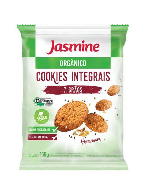 Cookies Orgânico Integral 7 Grãos 150g - Jasmine