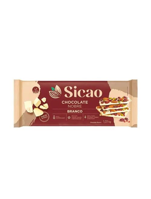 Barra de Chocolate Branco Gold 1,01kg - Sicao