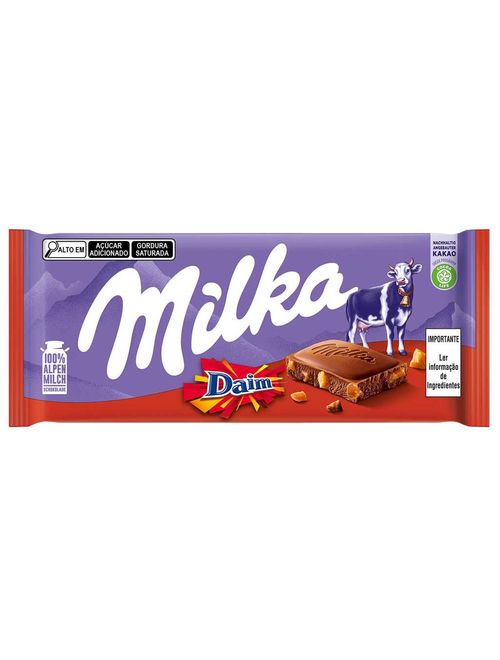 Tablete de Chocolate Daim Cristais Caramelo 100g - Milka