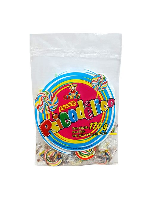 Pirulito Psicodélico Colorido Tutti Frutti c/15 - Miguelito