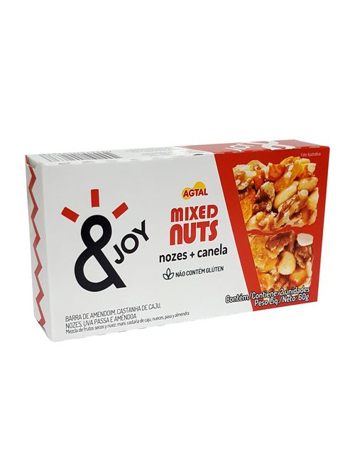 Barra Mixed Nuts c/2 Nozes/Canela - Agtal