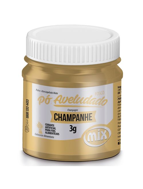 Pó Aveludado Fosco Champanhe 3g - Mix