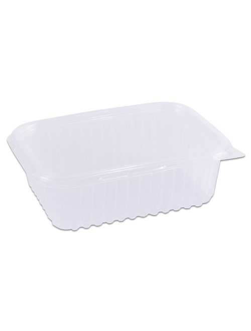 Pote Plástico Retangular Transparente Freezer/Microondas 500ml c/24 - Prafesta