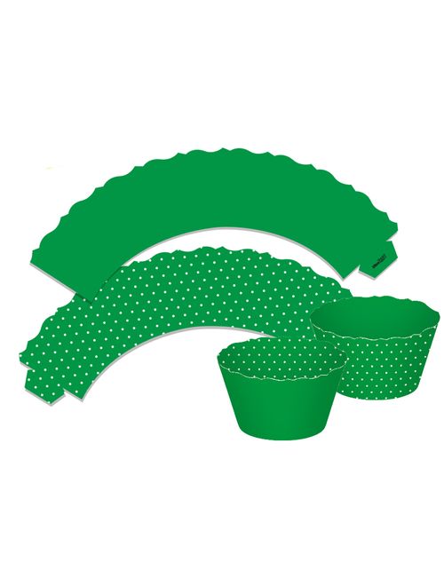 Wrappers Cupcake Poa Verde c/12 - Ultrafest