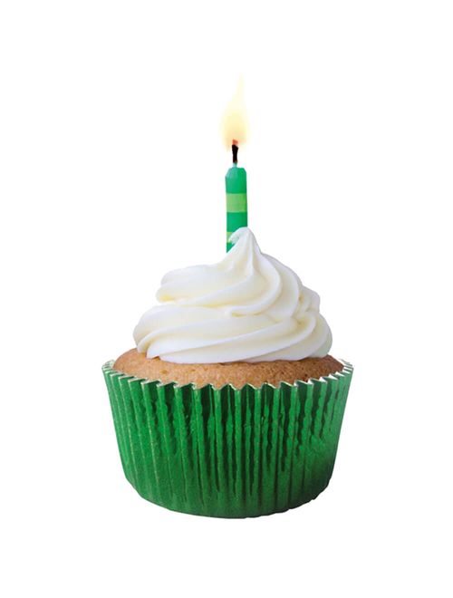 Forminha Cupcake Impermeável Metalizada Verde c/50 - Mago