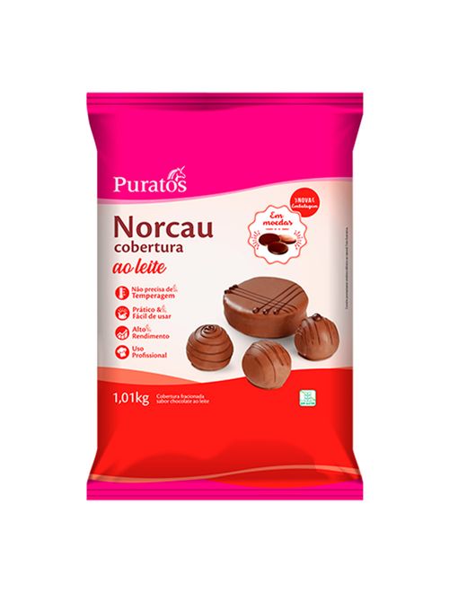 Cobertura Chocolate Fracionado Gotas Ao Leite 1,01kg - Norcau