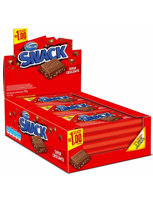 Chocolate Snack ao Leite Crocante 25g c/15 - Arcor