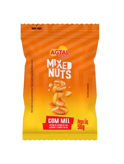 Mixed Nuts com Mel 50g - Agtal