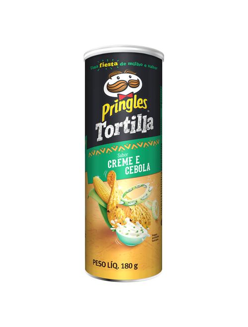 Salgadinho Tortilla Creme e Cebola 180g - Pringles
