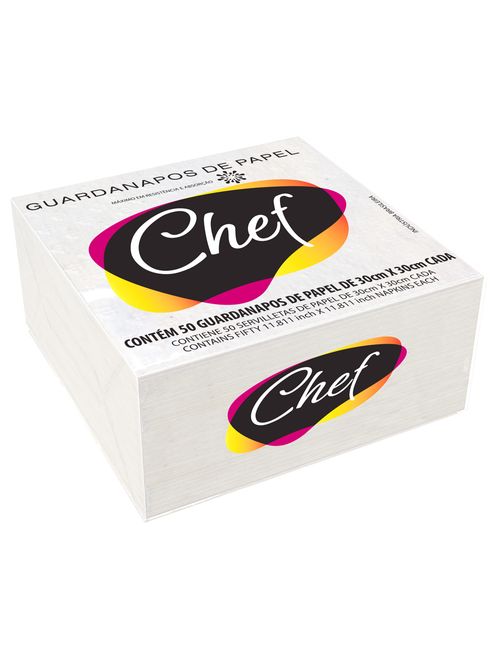 Guardanapo Pequeno 30x30cm c/50 - Chef