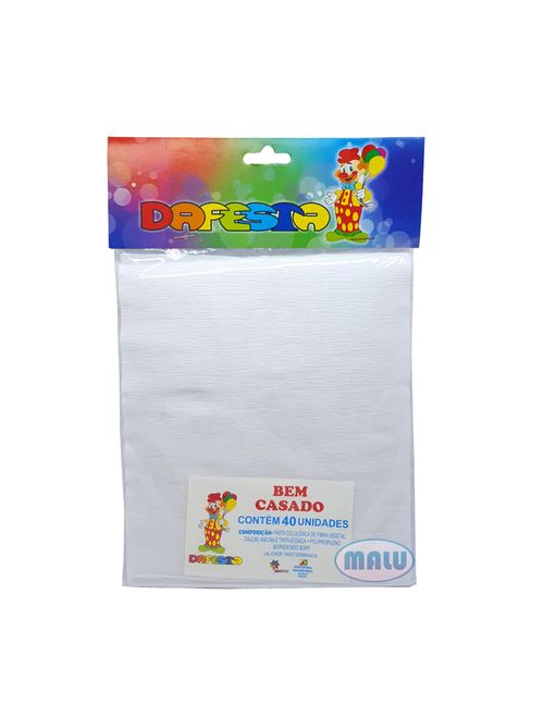 Embalagem Crepom Bem Casado Branco c/40 - Dafesta