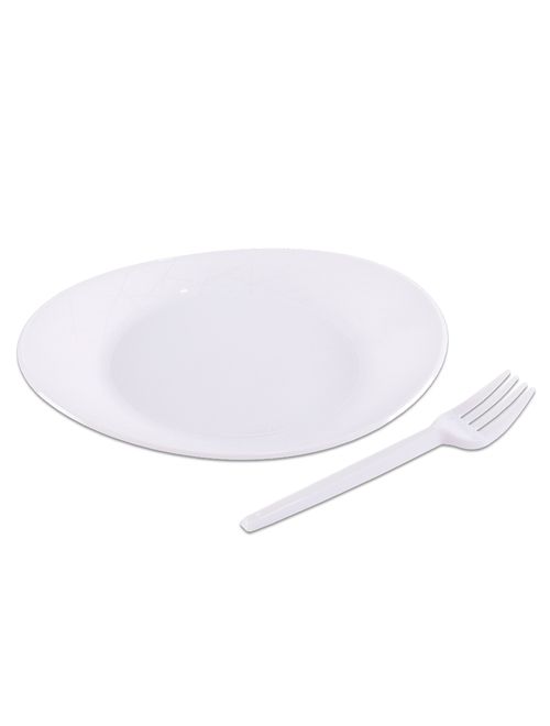 Kit Festa 20 Peças (10 Pratos + 10 Garfos) - Prafesta