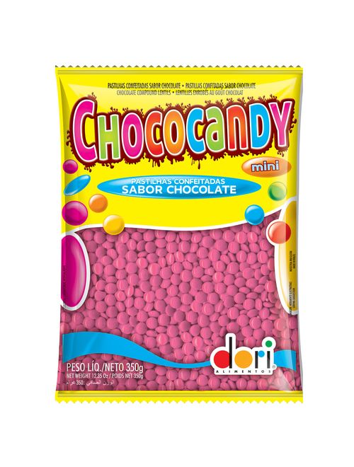 Confeitos de Chocolate Chococandy Rosa 350g - Dori