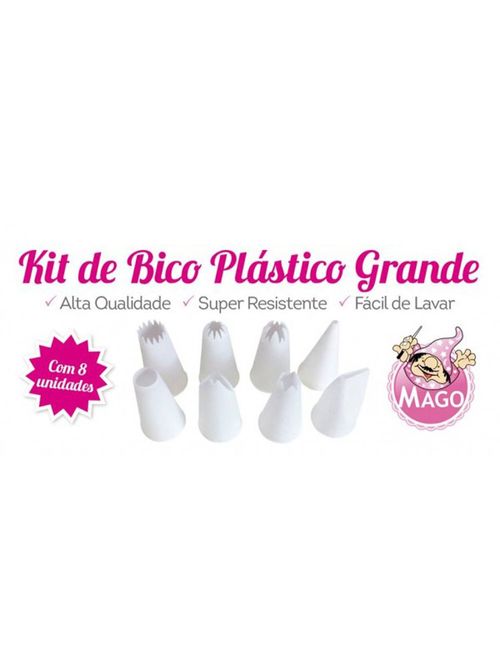 Kit Bico Plástico Grande c/8 - Mago