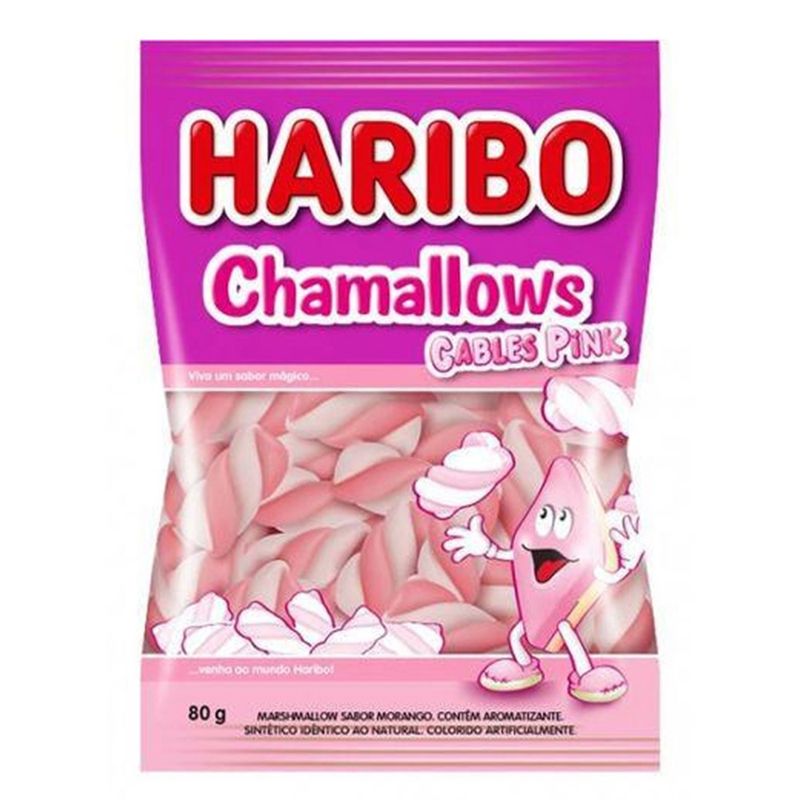 Marshmallow Coração Rosa e Branco Fini - Doce Malu