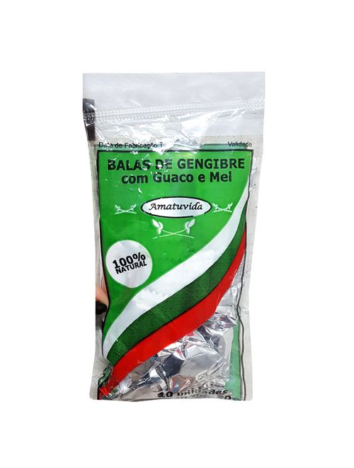 Bala Gengibre Guaco e Mel 40g - Amatuvida