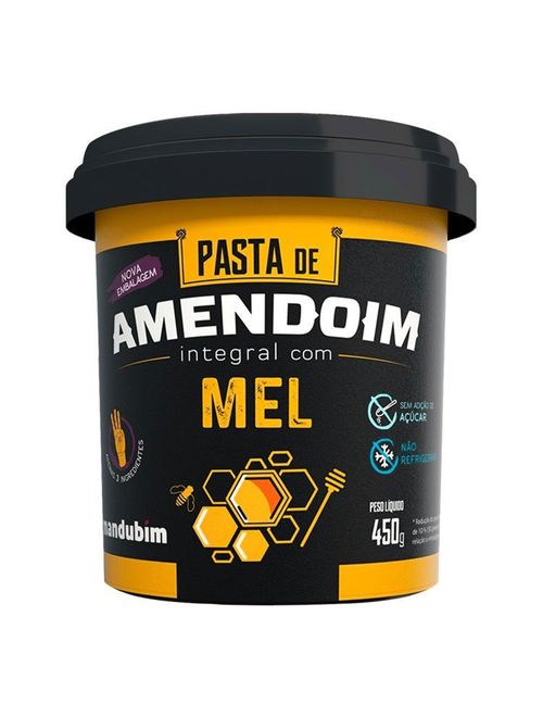 Pasta de Amendoim Integral com Mel 450g - Mandubim