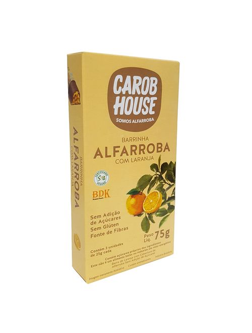 Alfarroba Barra Laranja c/3 25g - Carob House