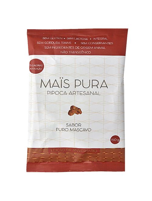 Pipoca Sabor Puro Mascavo 150g - Mais Pura