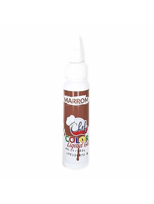 Corante Líquido Gel Marrom 25g - Chef