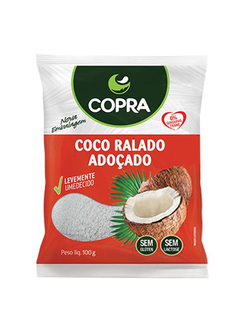 Coco Ralado Adoçado Úmido 100g - Copra