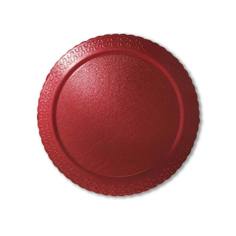 Prato-Plano-Cake-Board-Vermelho-Redondo-24cm---Ultrafest