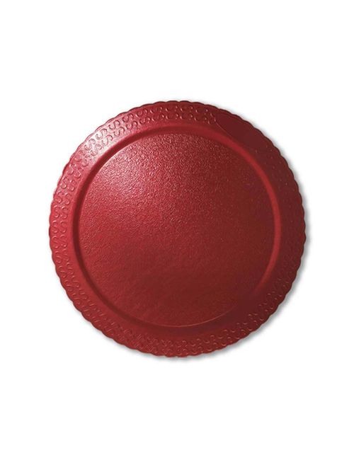Prato Plano Cake Board Vermelho Redondo 26cm - Ultrafest