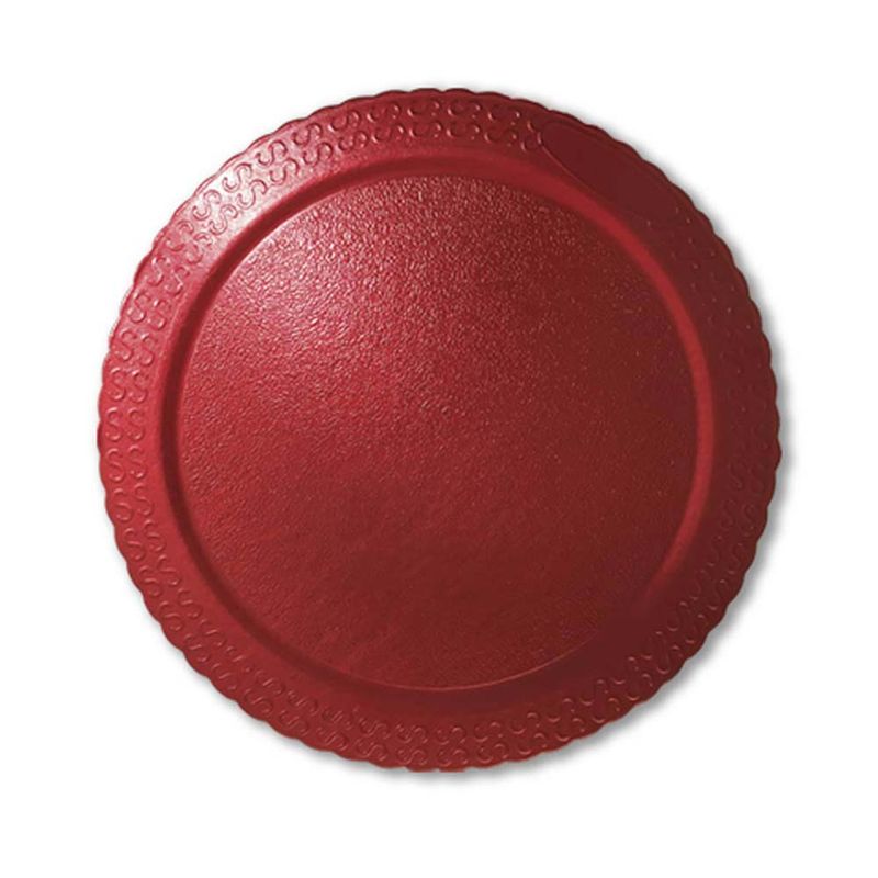 Prato-Plano-Cake-Board-Vermelho-Redondo-28cm---Ultrafest