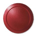 Prato-Plano-Cake-Board-Vermelho-Redondo-32cm---Ultrafest