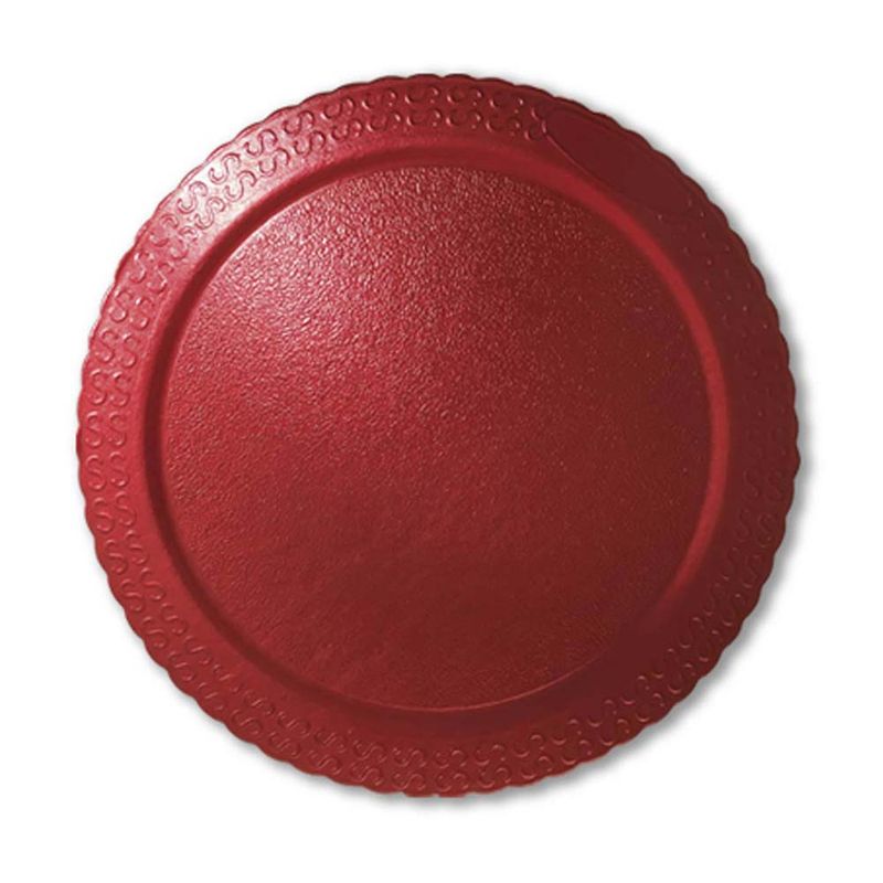 Prato-Plano-Cake-Board-Vermelho-Redondo-32cm---Ultrafest