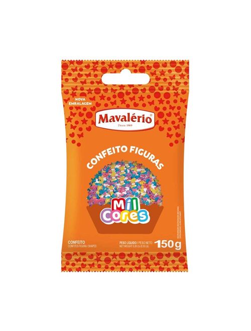 Confeito Figura Borboleta Mil Cores 150g - Mavalério