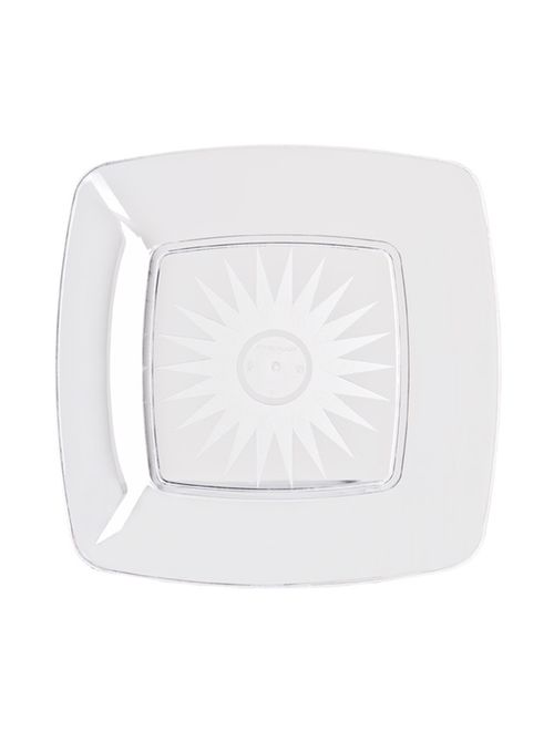 Prato Quadrado Descartável Cristal 15cm c/10 - Strawplast