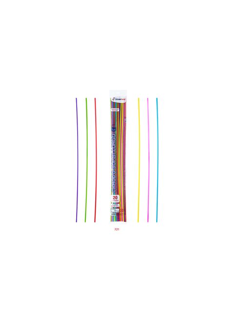 Canudo super longo coloridos  70cm c/20 - Strawplast