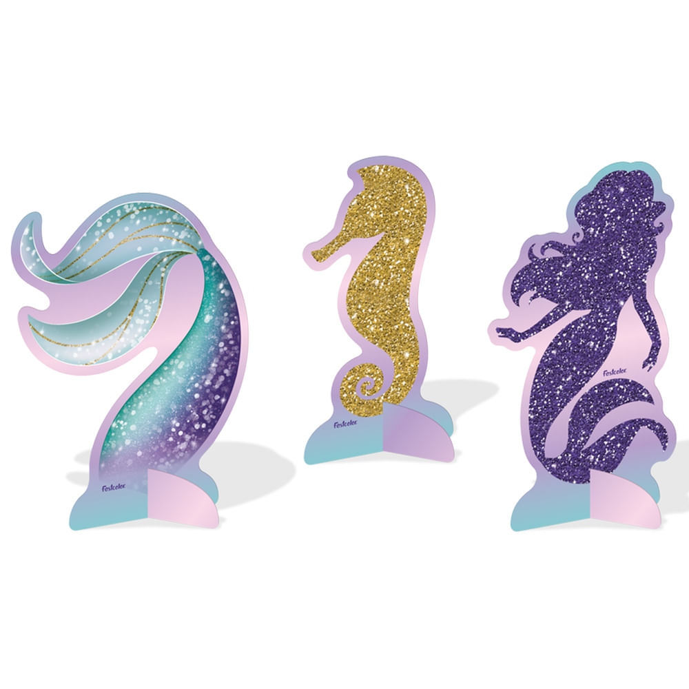 Sereia Decoração de Mesa c/8 - Festcolor