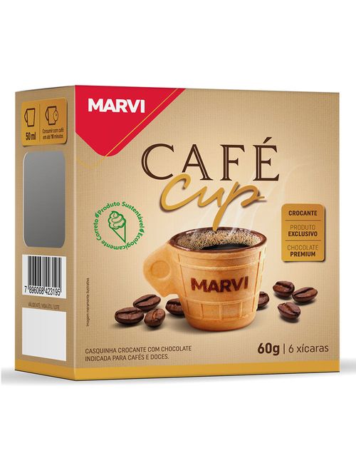 Xícara Casquinha com Chocolate Café Cup c/6 - Marvi