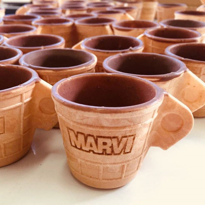 Xícara Casquinha com Chocolate Café Cup c/6 - Marvi - Doce Malu