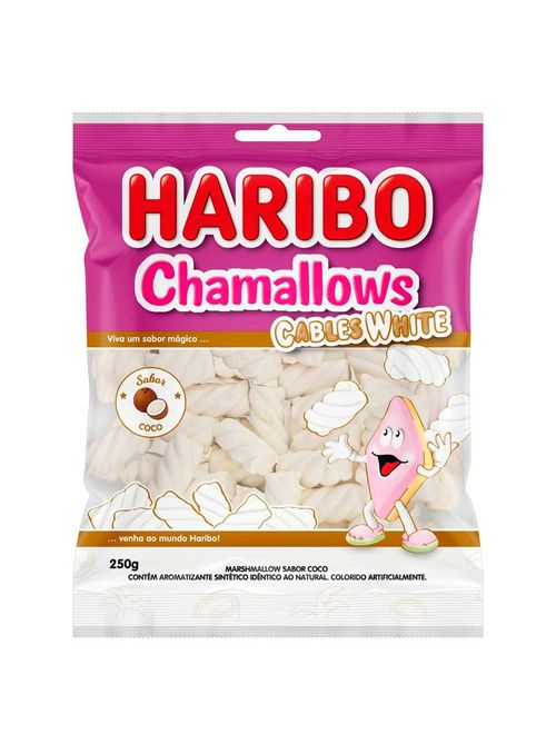 Marshmallow Chamallows Cables Branco Coco 250g - Haribo