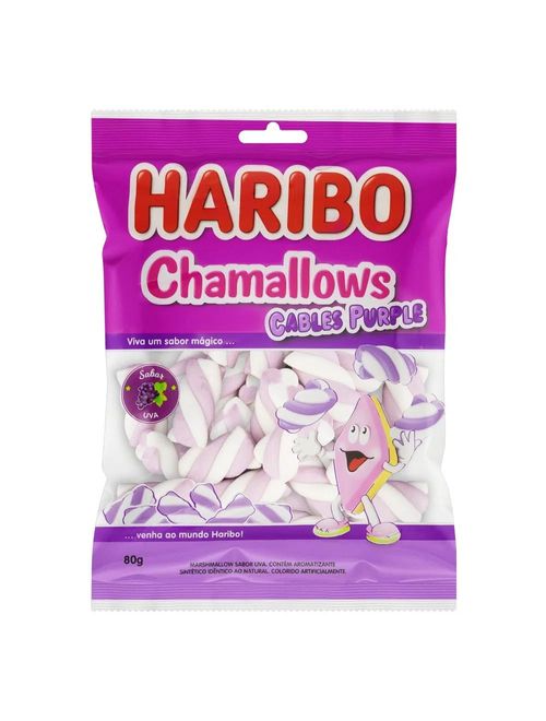Marshmallow Chamallows Cables Purple 250g - Haribo