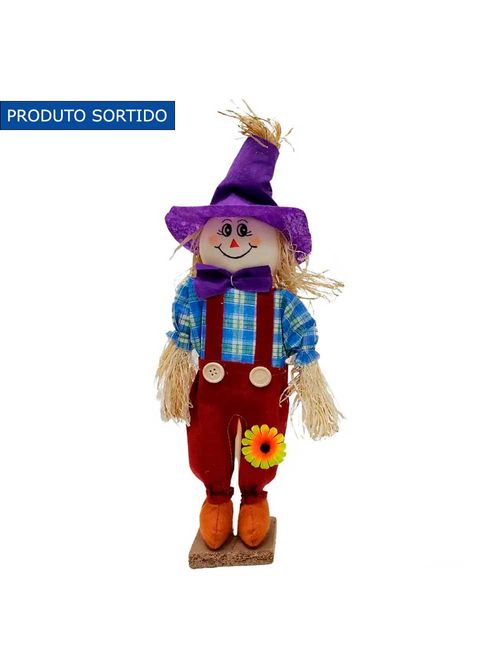 Festa Junina Espantalho de Mesa Colorido Sortido Un 42cm - KLF