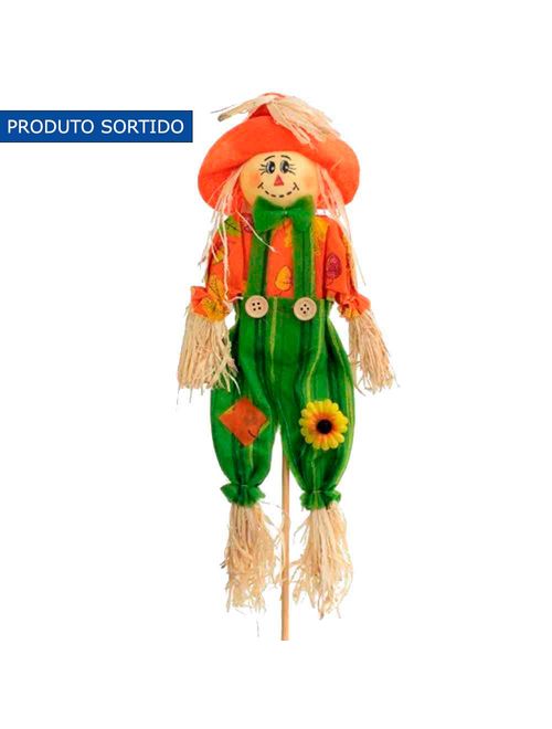 Festa Junina Espantalho Bambu Colorido Sortido Un 45cm - KLF