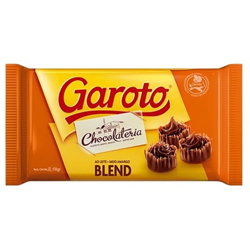 Barra de Chocolate Branco 1kg - Garoto - Doce Malu