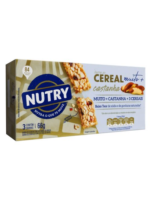Barra de Cereais Nutry Castanha do Para c/3 - Nutrimental